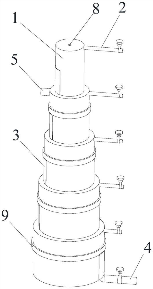 Water injection type escape system for high-rise building