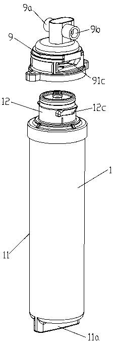 Composite filter element and adapter thereof
