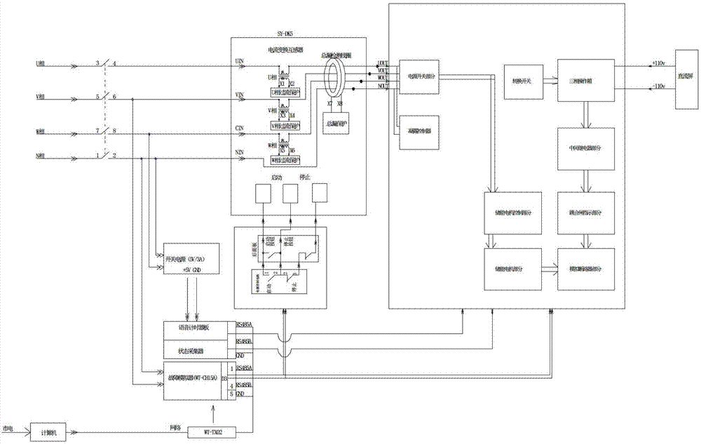 Training device for three-phase circuit breaker spring operation mechanism