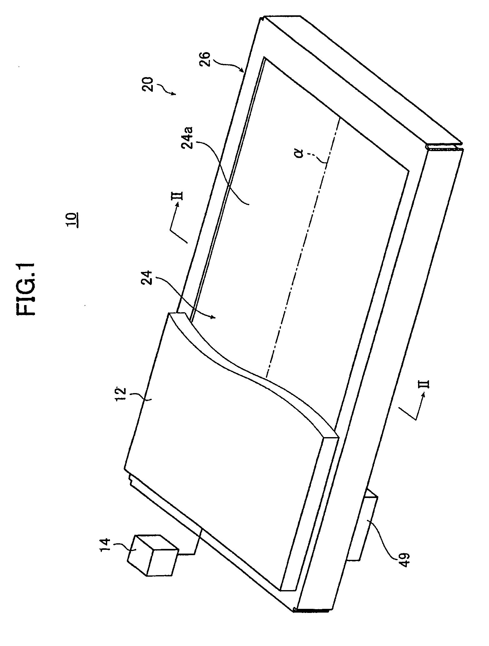 Planar lighting device and a method of producing the same