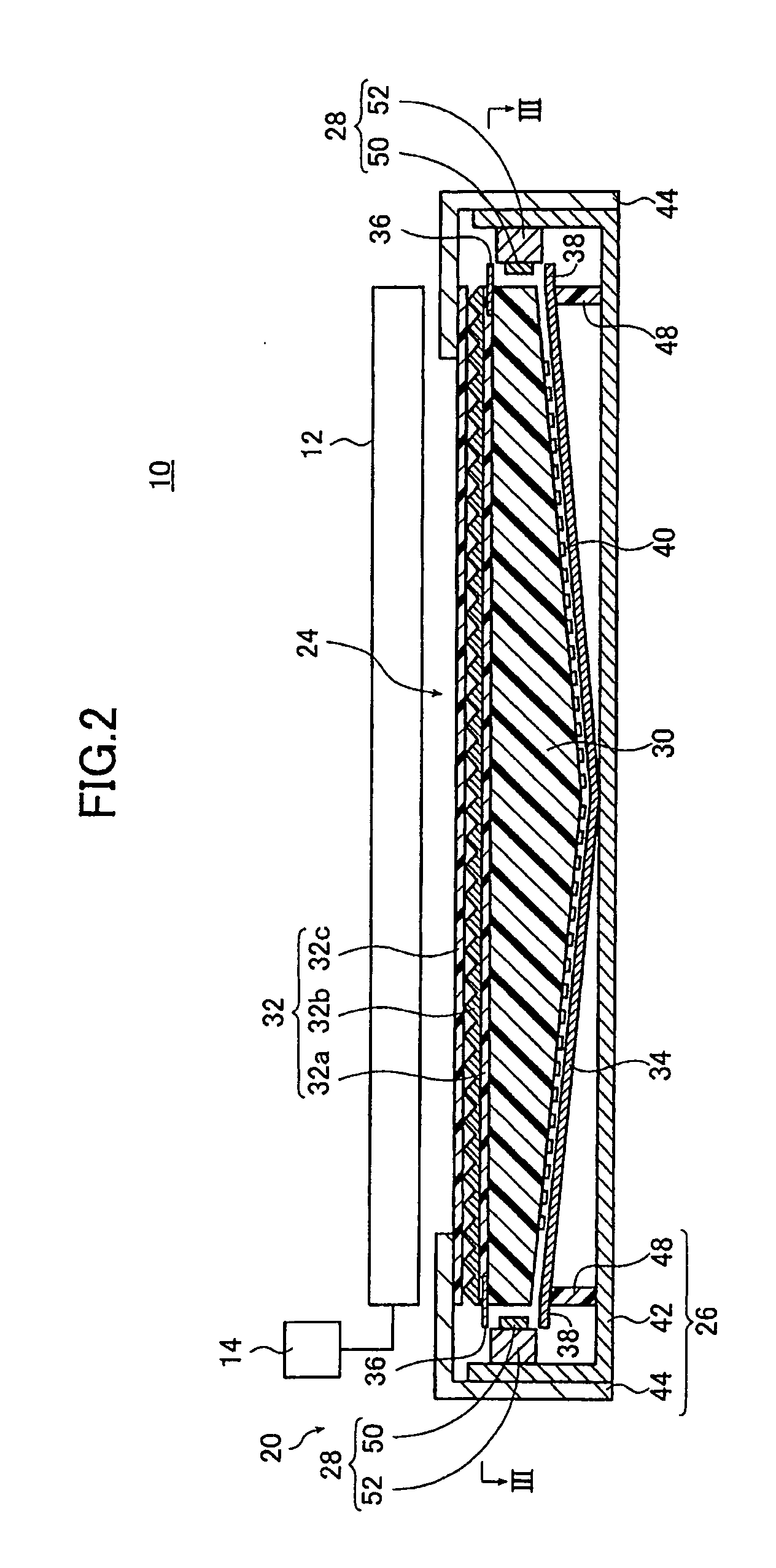 Planar lighting device and a method of producing the same