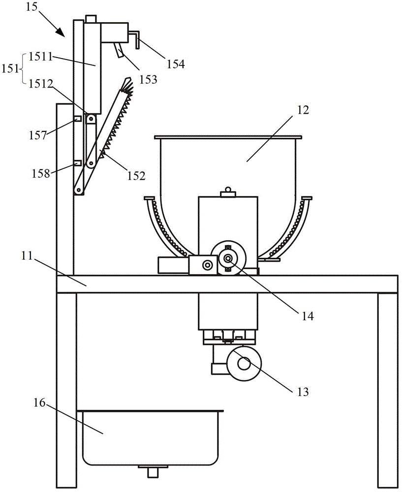 Wok washing device applicable to full-automatic cooker