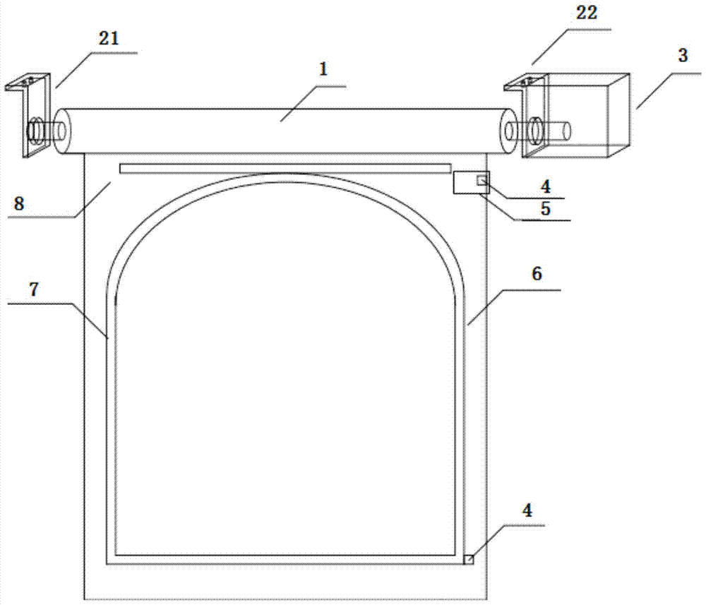 A mirror with an intelligent roller shutter device