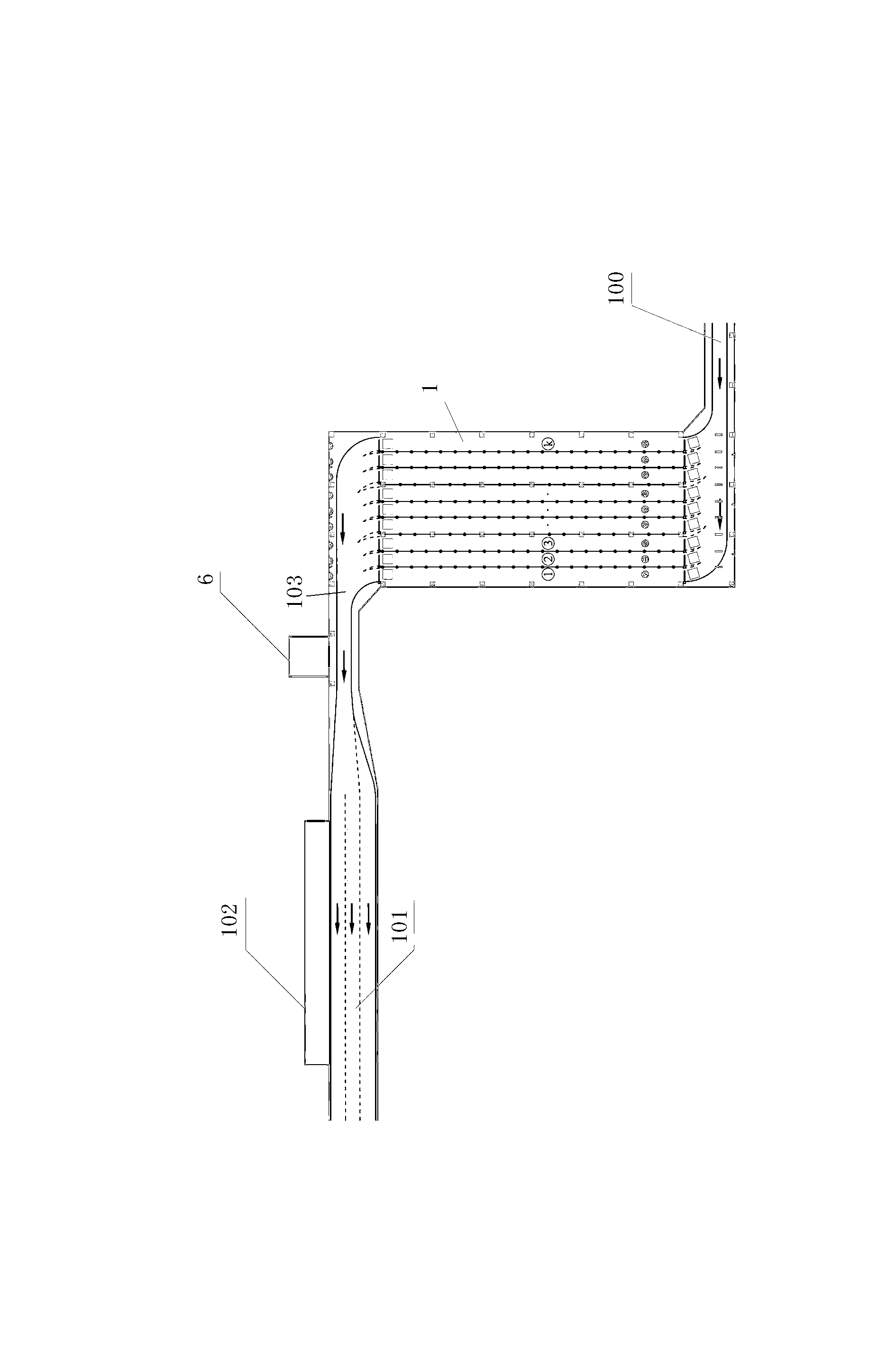 Large-scale taxi storage yard control system and control method thereof