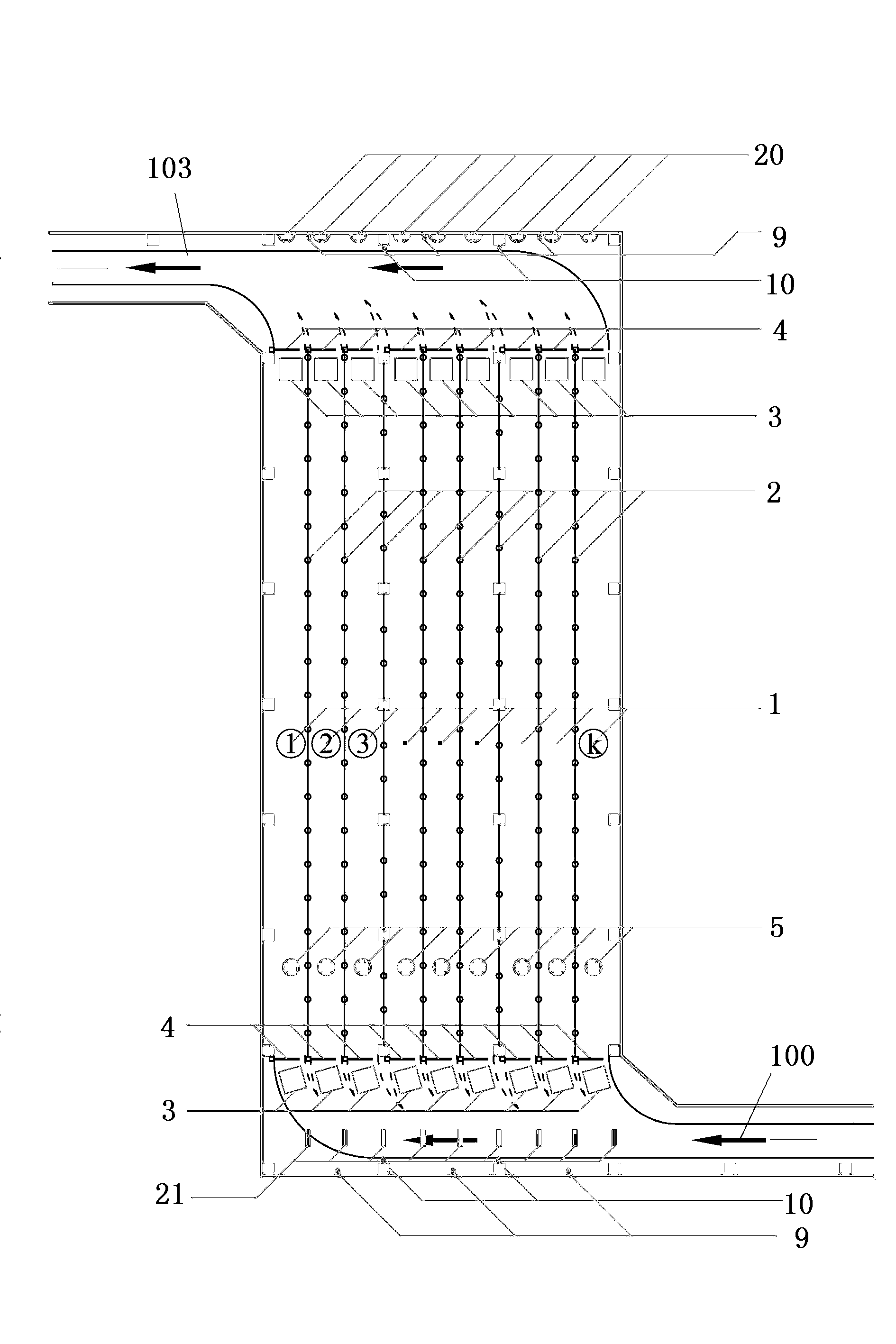 Large-scale taxi storage yard control system and control method thereof