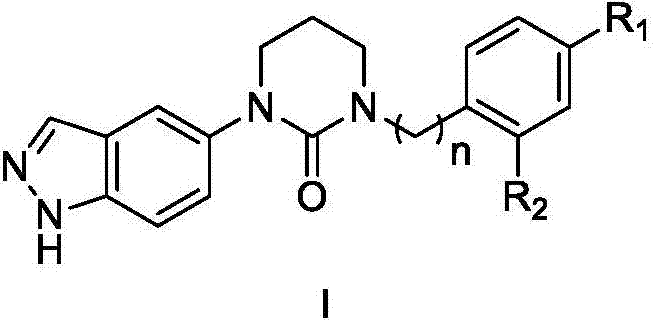 3-(1H-indazole)-tetrahydropyrimidine-2-one compounds, preparation method, and application thereof