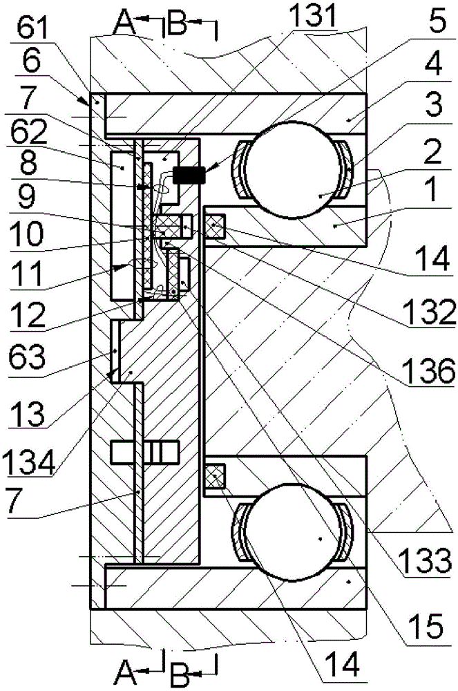 A ball bearing with a self-measuring system