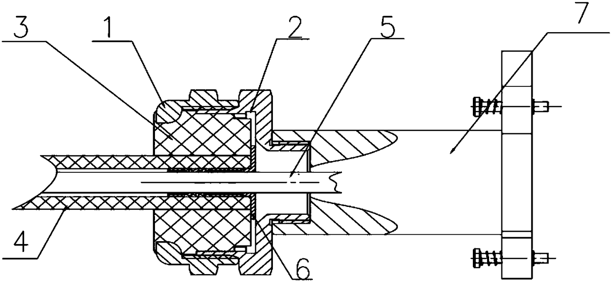 Temperature sensor connecting structure and connecting system