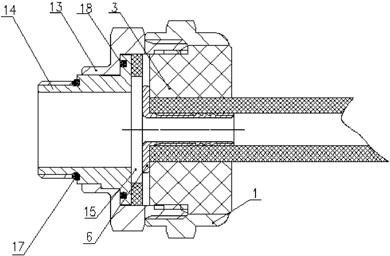 Temperature sensor connecting structure and connecting system