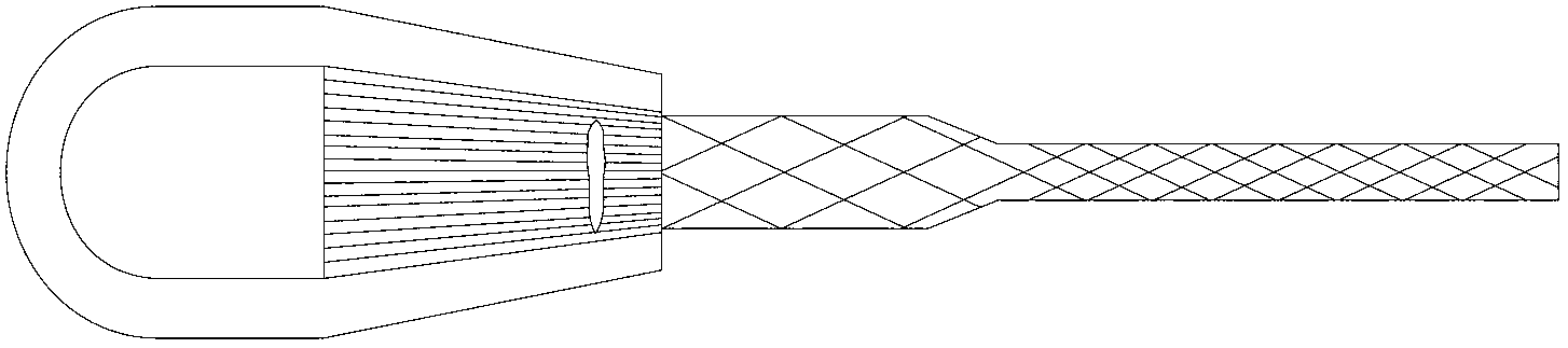 Method for casting and solidifying end portion of fiber rope