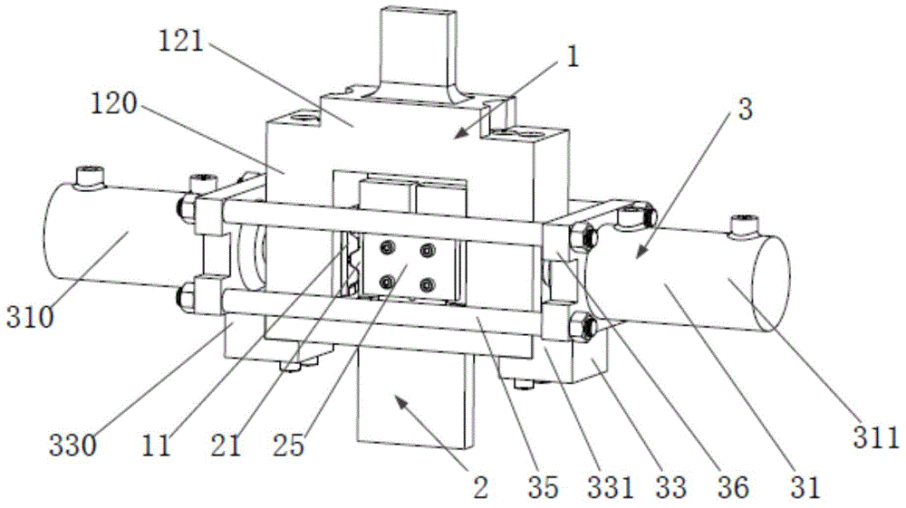 A kind of end tooth structure fretting fatigue test device and test method