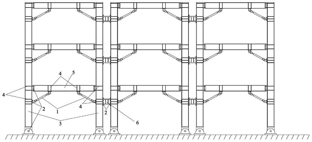 Fabricated steel structure based on self-resetting angle braces and energy dissipation coupling beams
