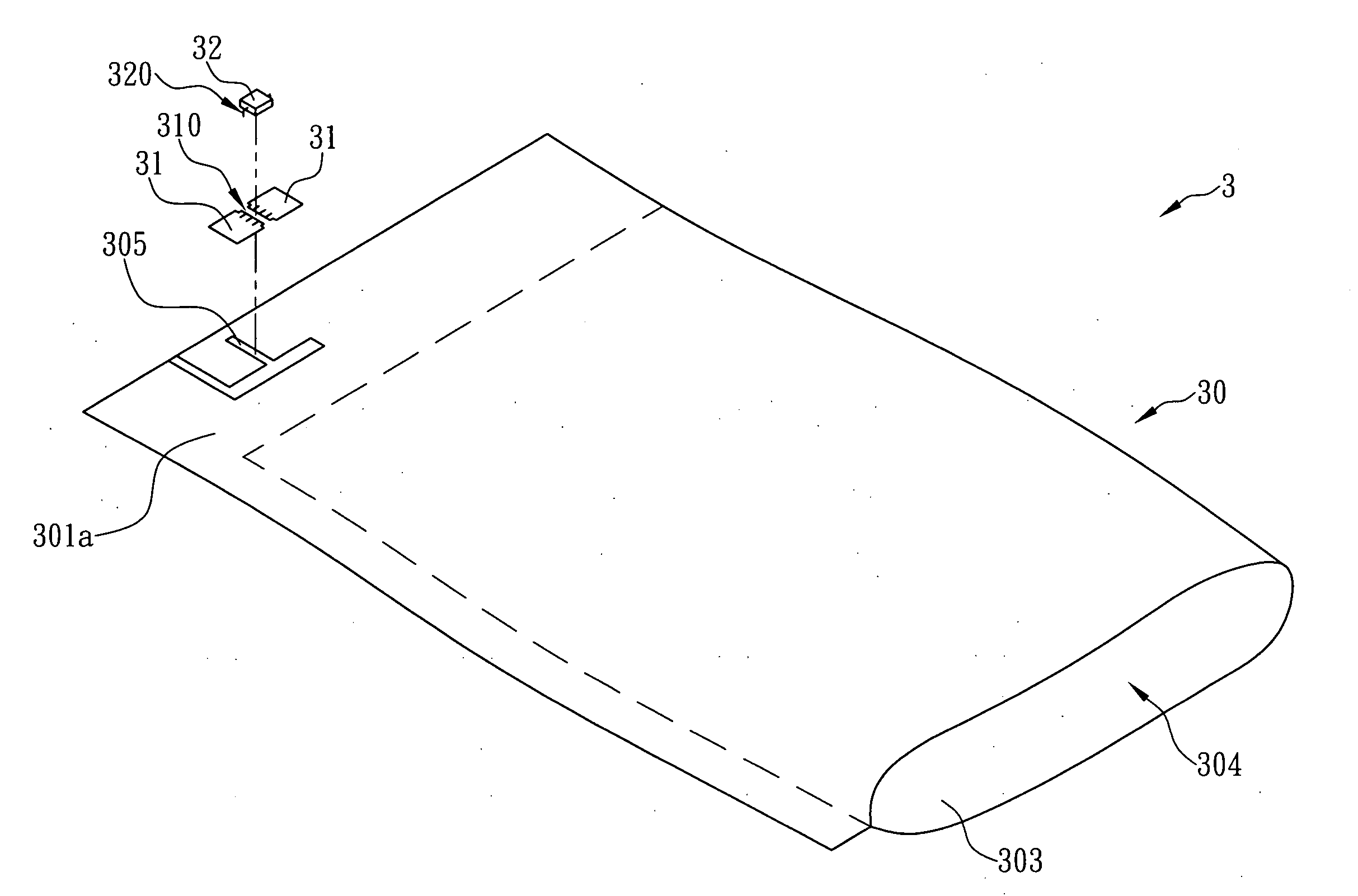 Packing bag with radio frequency identification function and manufacturing method thereof