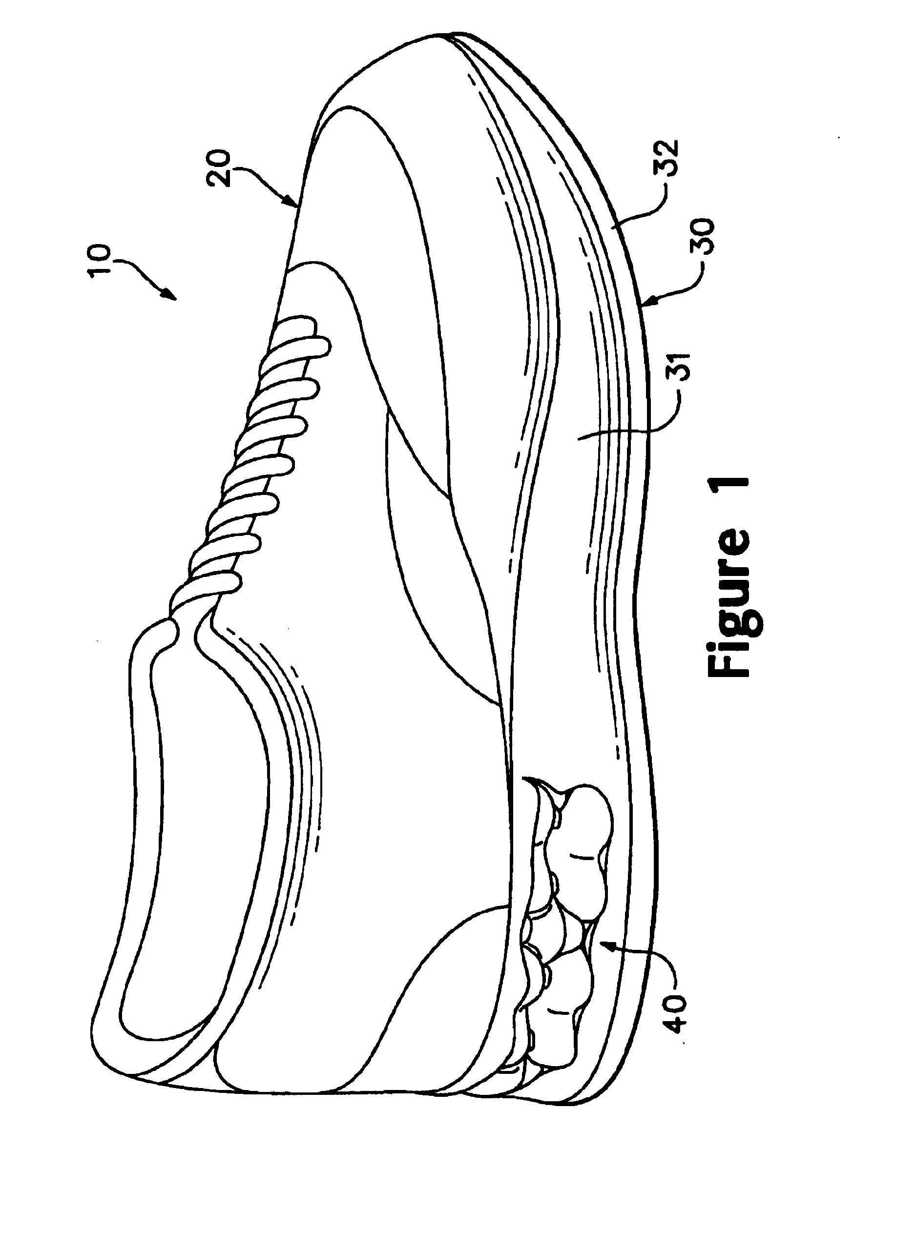 Footwear sole structure incorporating a cushioning component