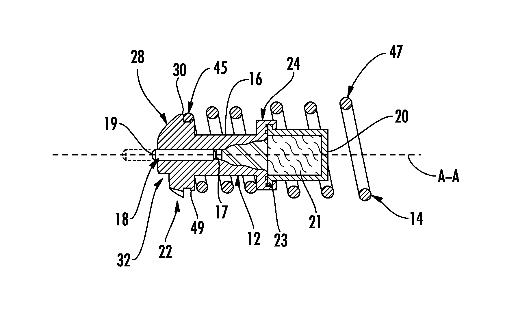 Thermally actuated power element with integral valve member