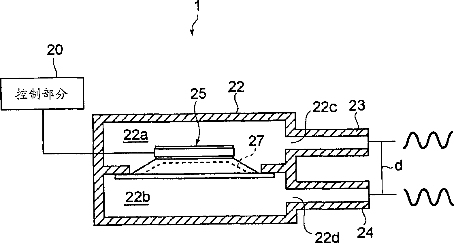 Gas jetting device, electronic device and gas jetting method