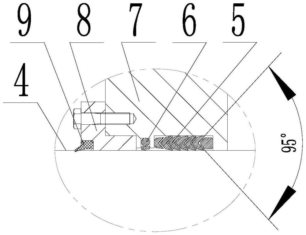 Oil cylinder sealing transformation structure and method for mud ramming assembly of blast furnace gun