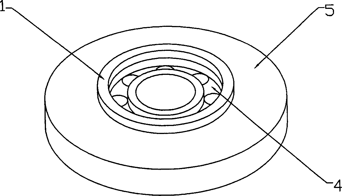 Fixing and connecting method for bearing and wheels