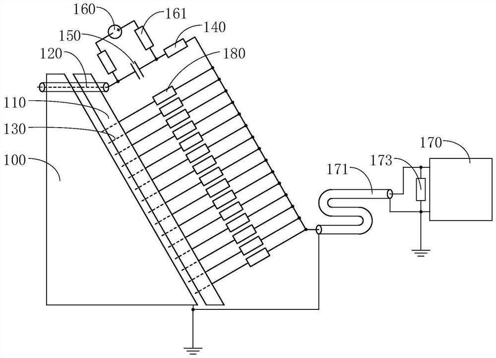 Shock wave position and waveform sensor based on parallel resistor array