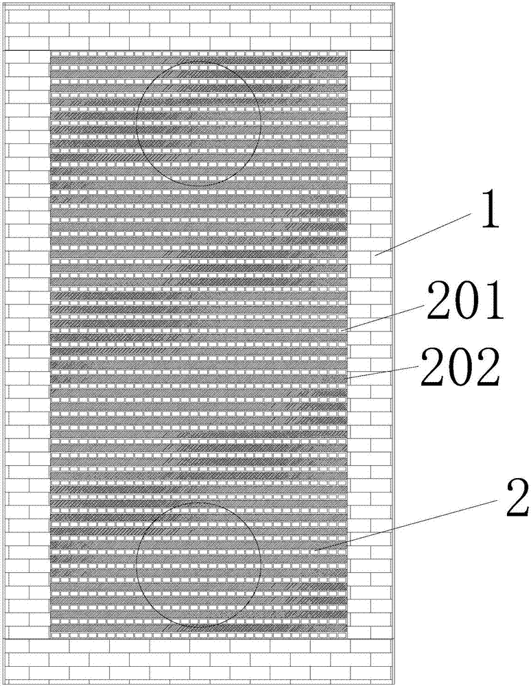 High-temperature constant-temperature blast furnace hot blast stove and preparing method thereof