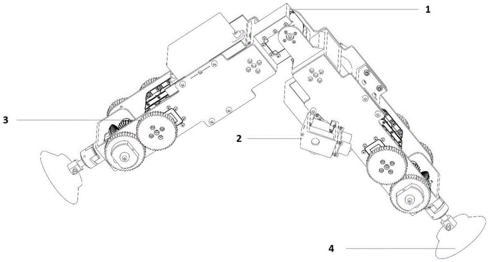 An adsorption climbing bridge crack detection robot