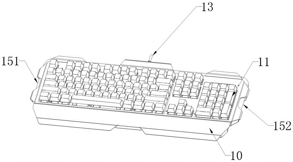 Water-cooling light-emitting keyboard and manufacturing method therefor