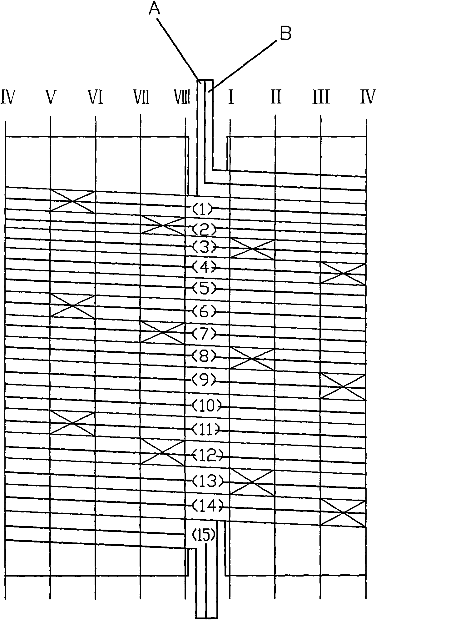 Method for replacing double/quadruple helix coil of transformer with long-circle section