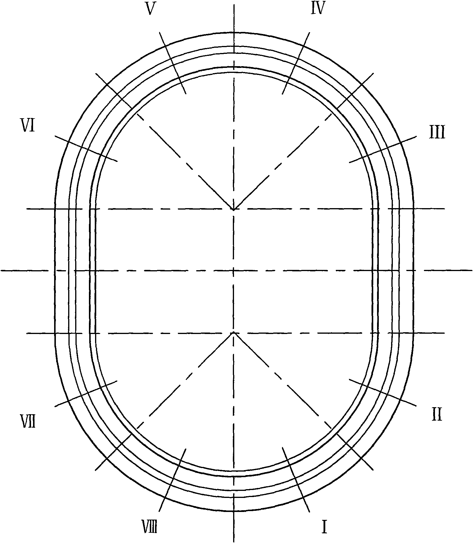 Method for replacing double/quadruple helix coil of transformer with long-circle section