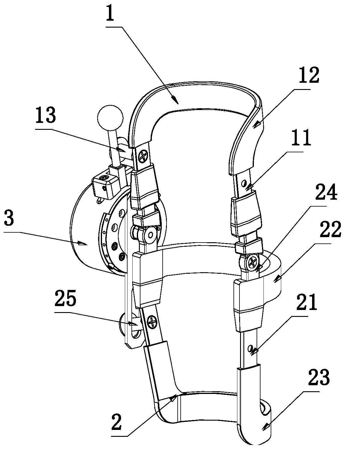 An O-shaped leg correction device