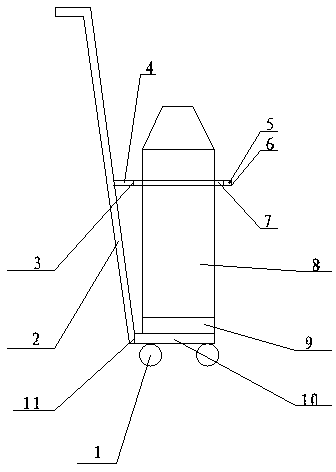 Split type oxygen cylinder handling device