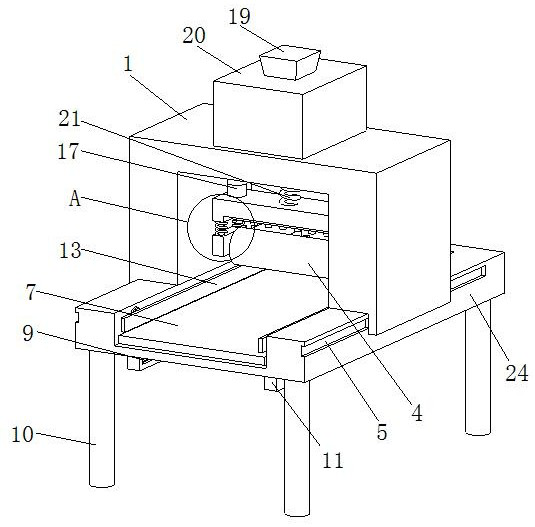 Convenient-to-position high-applicability glue pressing device for furniture processing