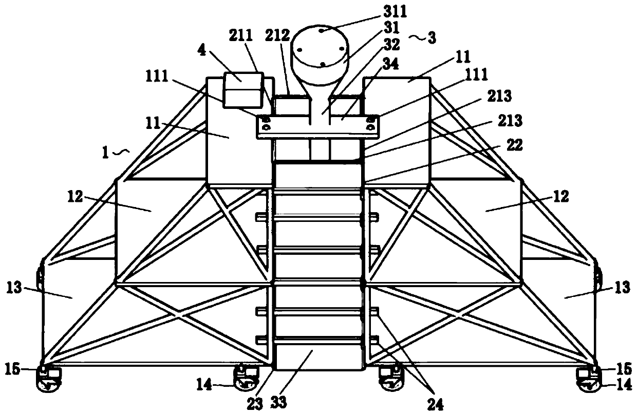 Formwork construction device for vertical column visualization construction and construction method