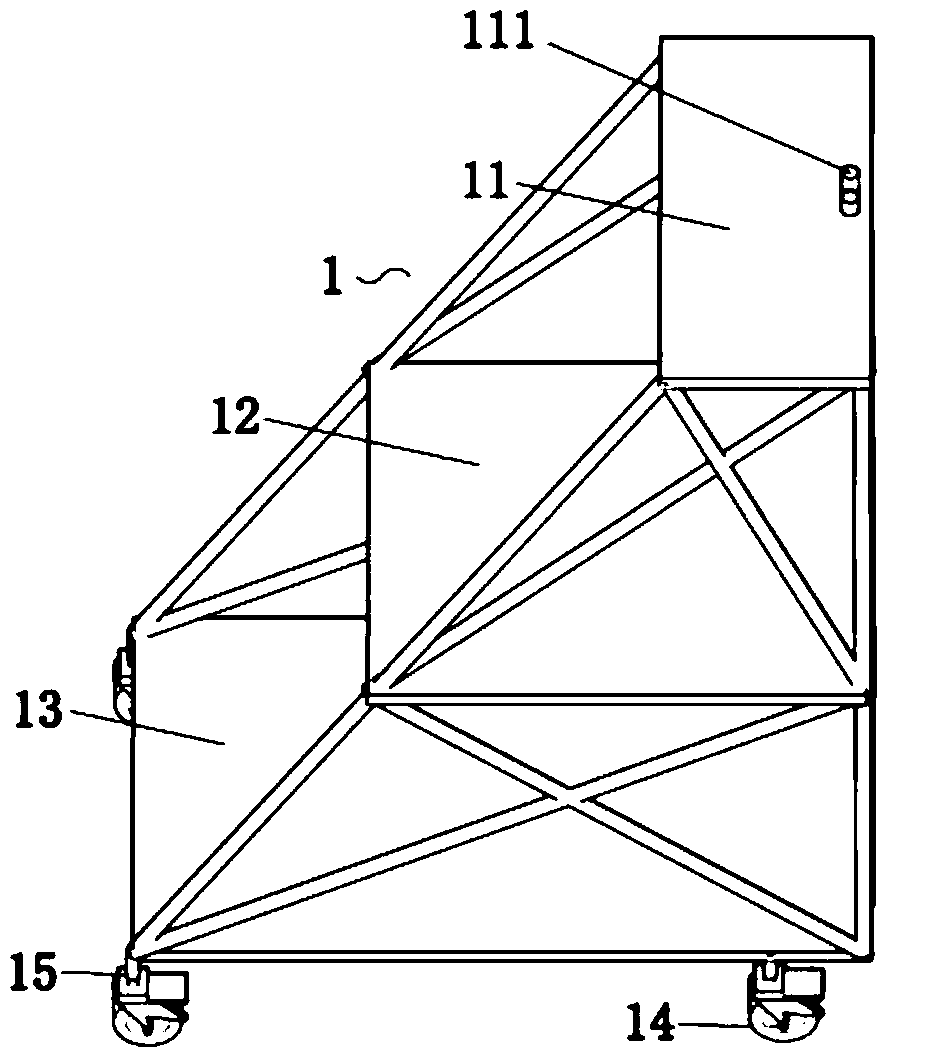 Formwork construction device for vertical column visualization construction and construction method