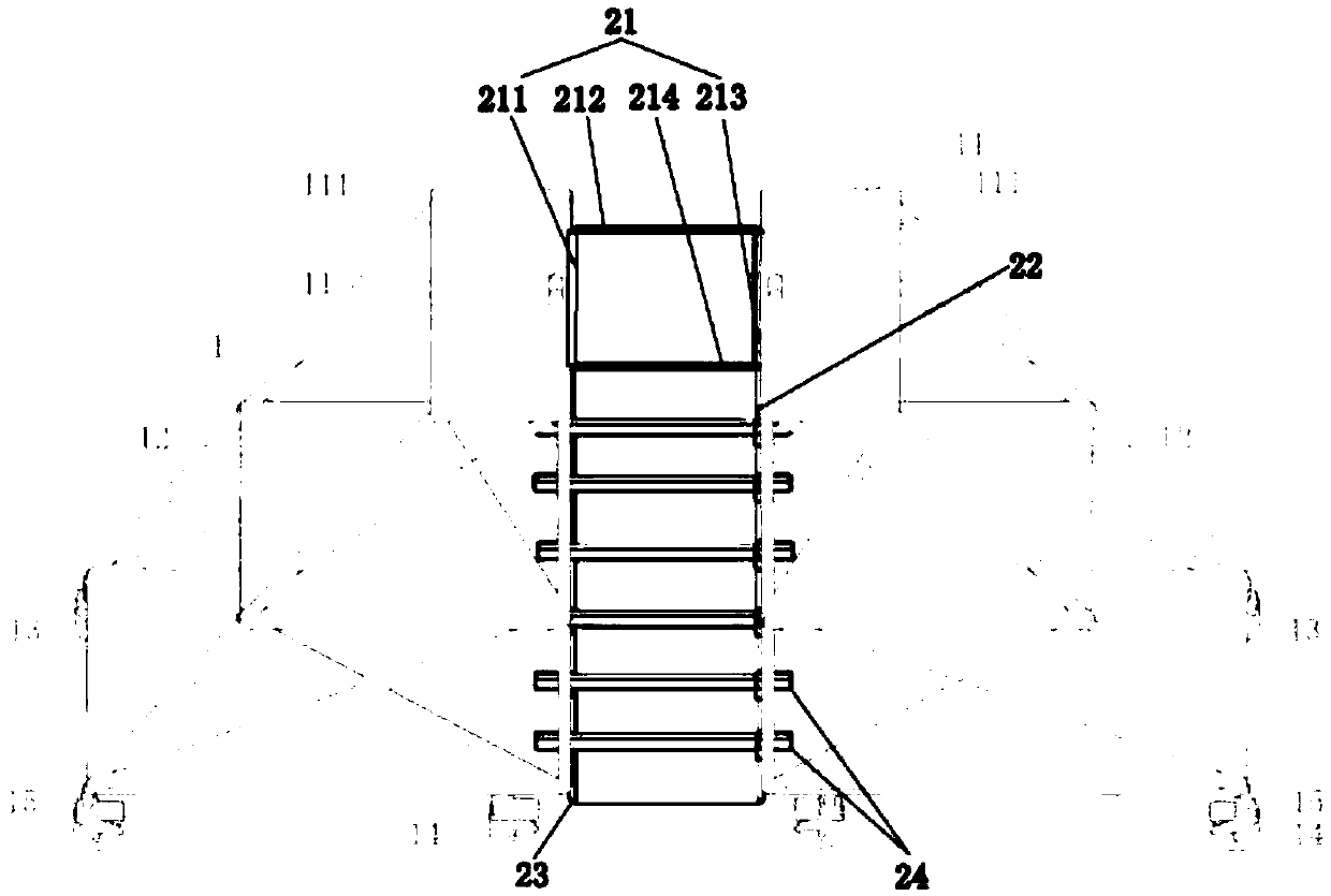 Formwork construction device for vertical column visualization construction and construction method