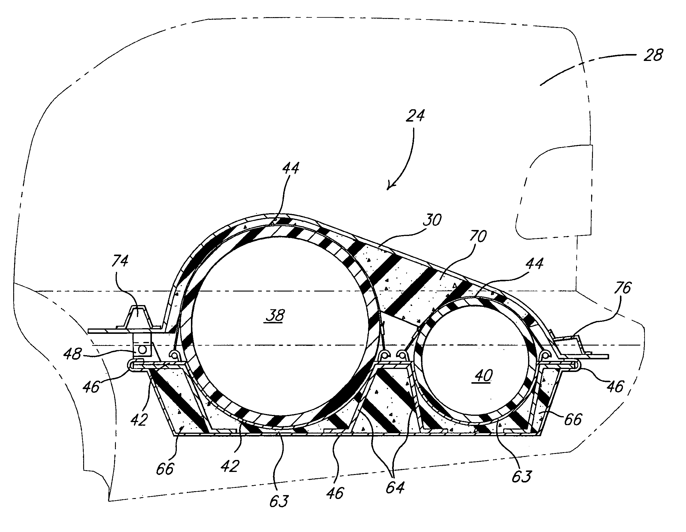 Modular fuel storage system for a vehicle