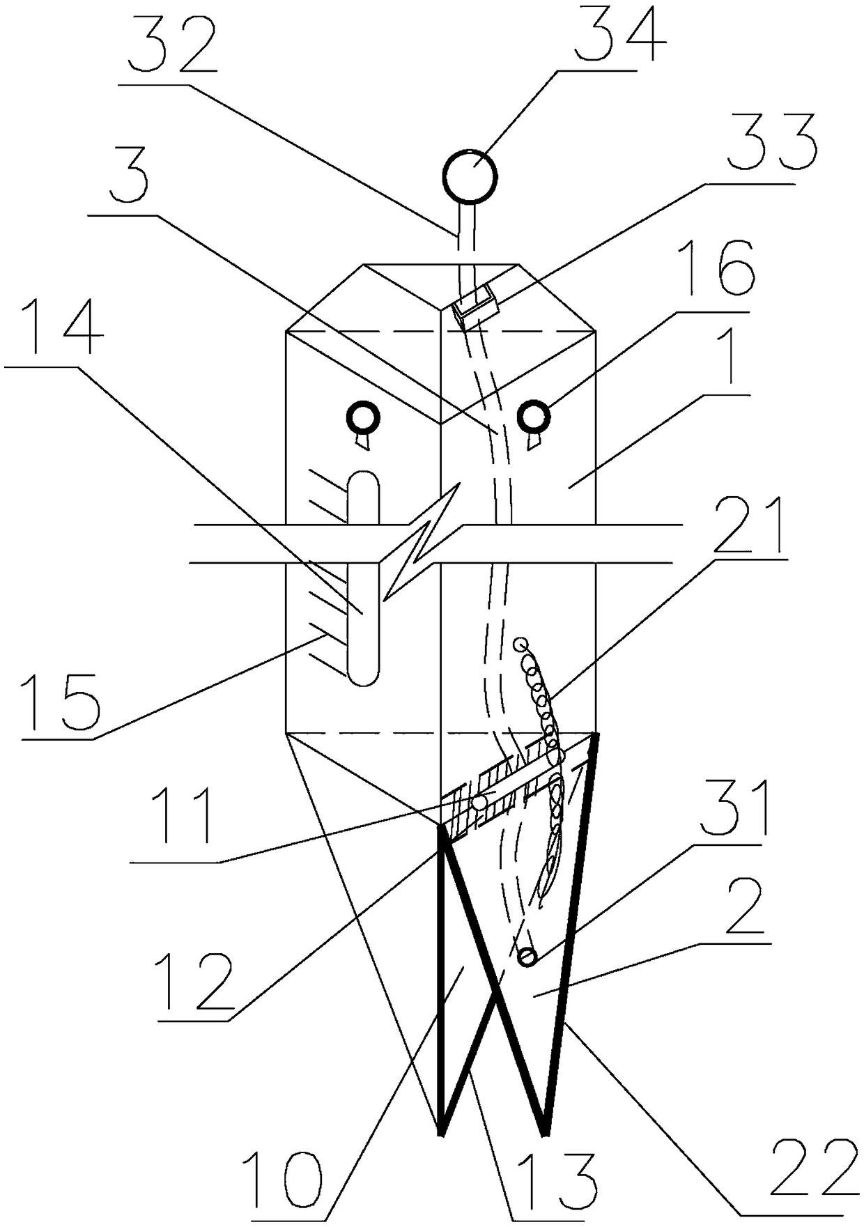 Measurement instrument for deposition thickness of bored pile