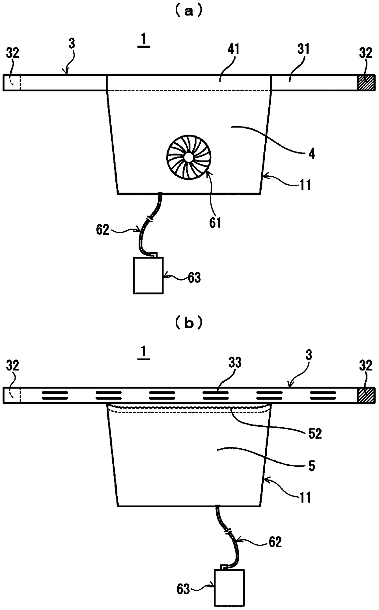 Ventilation device inside the helmet