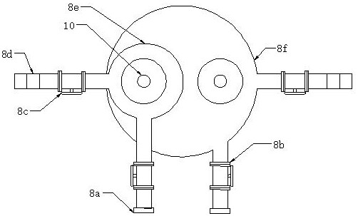 A single-well drainage and recovery surface device for a double-layer stacked coalbed methane system