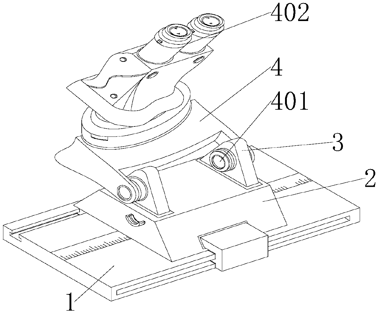 Novel observation mirror overturning structure