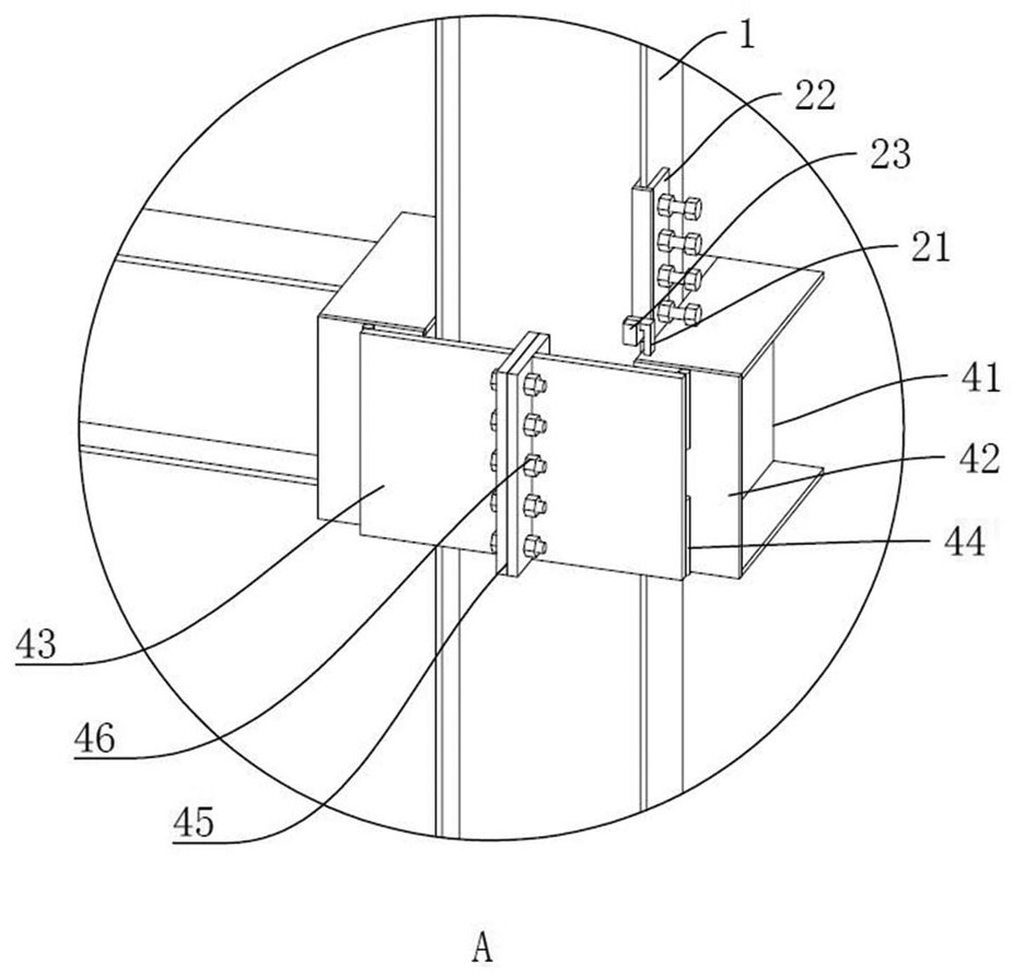 Quickly-detachable temporary supporting system and method for steel structure installation