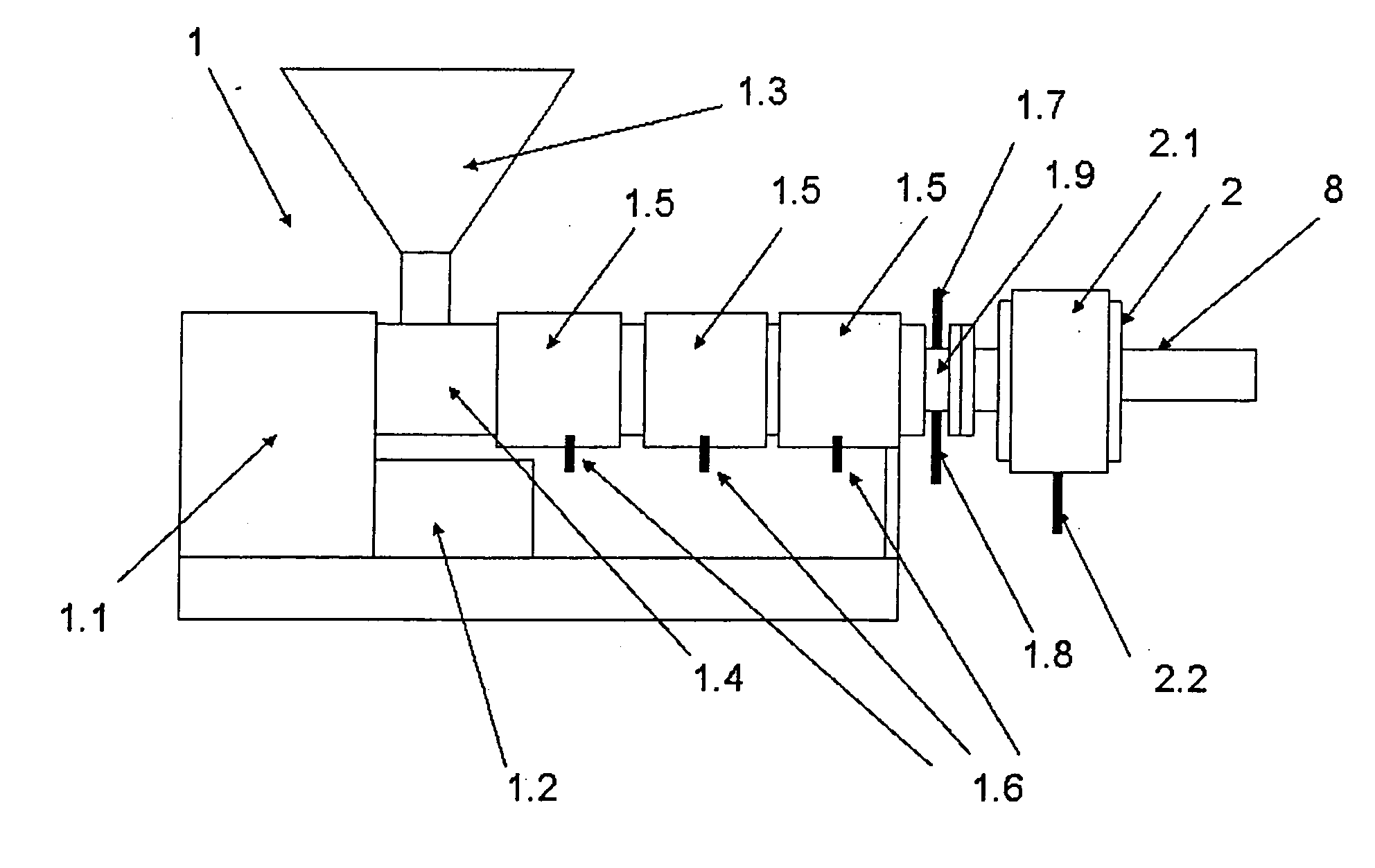 Method for producing profiles made of thermoplastic material