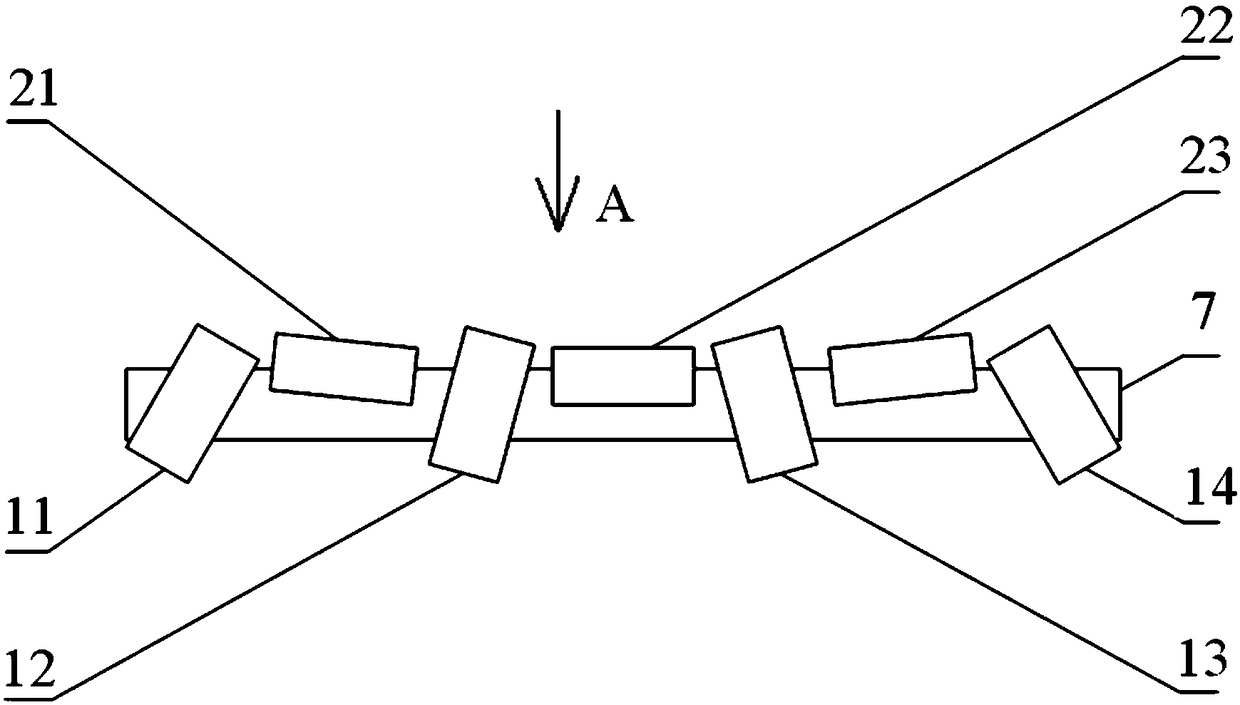 Detection device for geometric parameters of contact line
