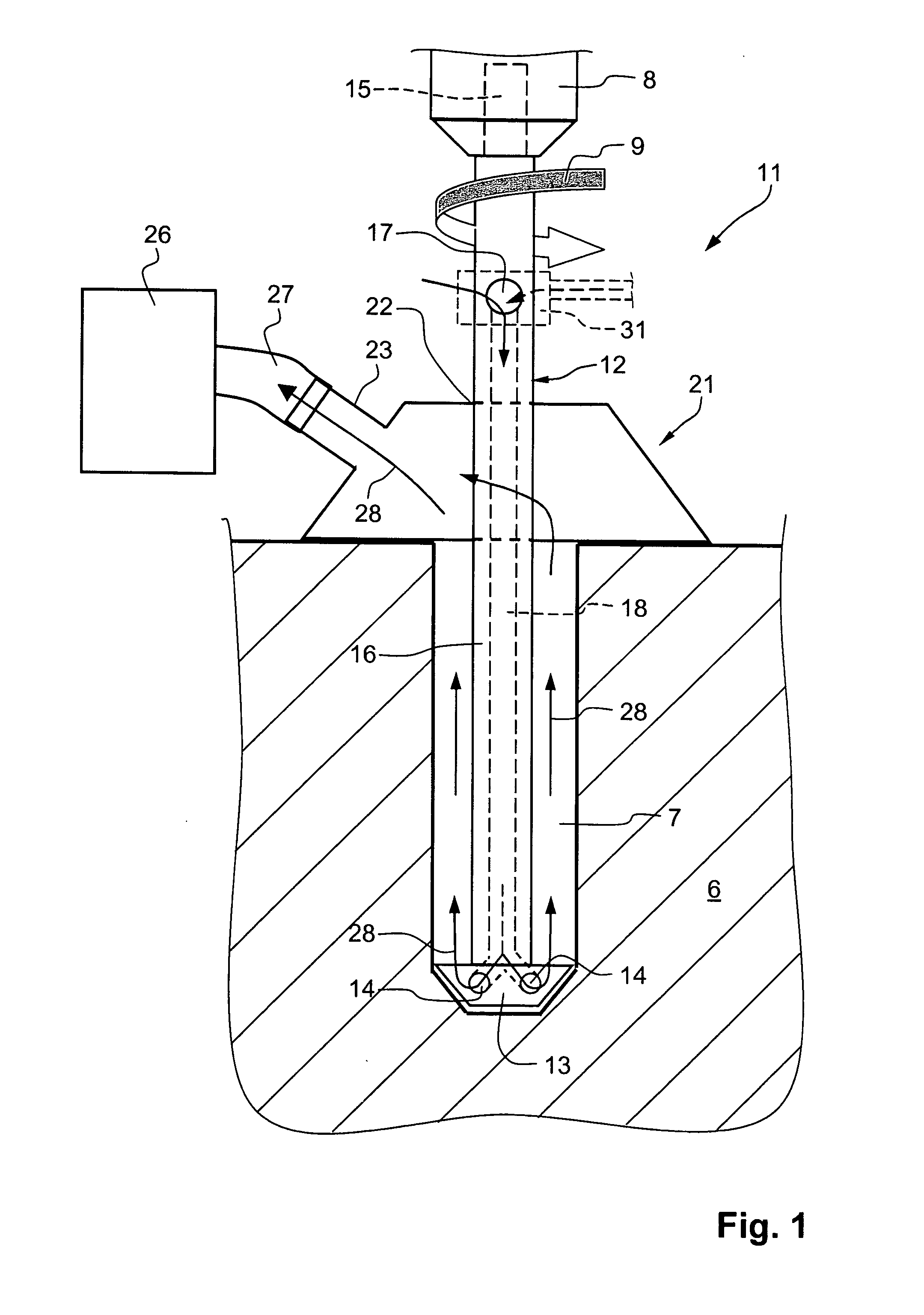 Method of anchoring fastening element