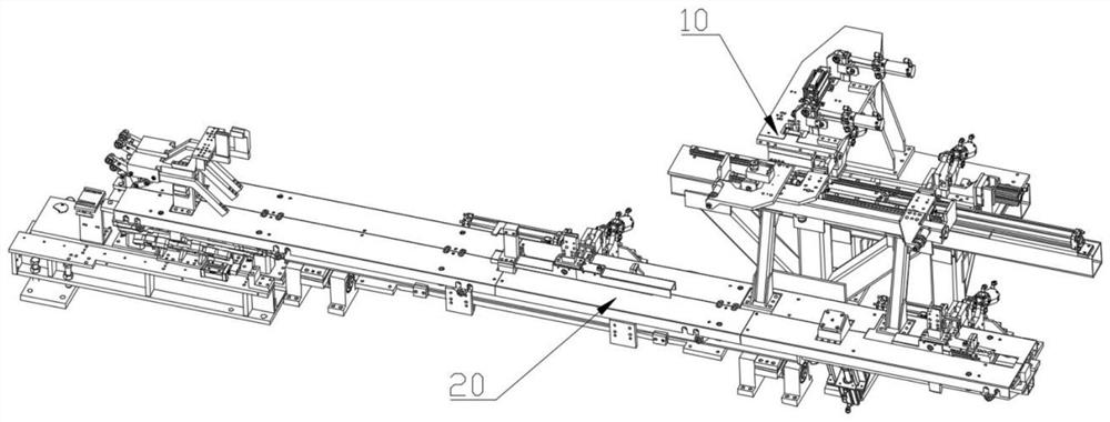 Clamping mechanism for automobile side wall conveying line trolley