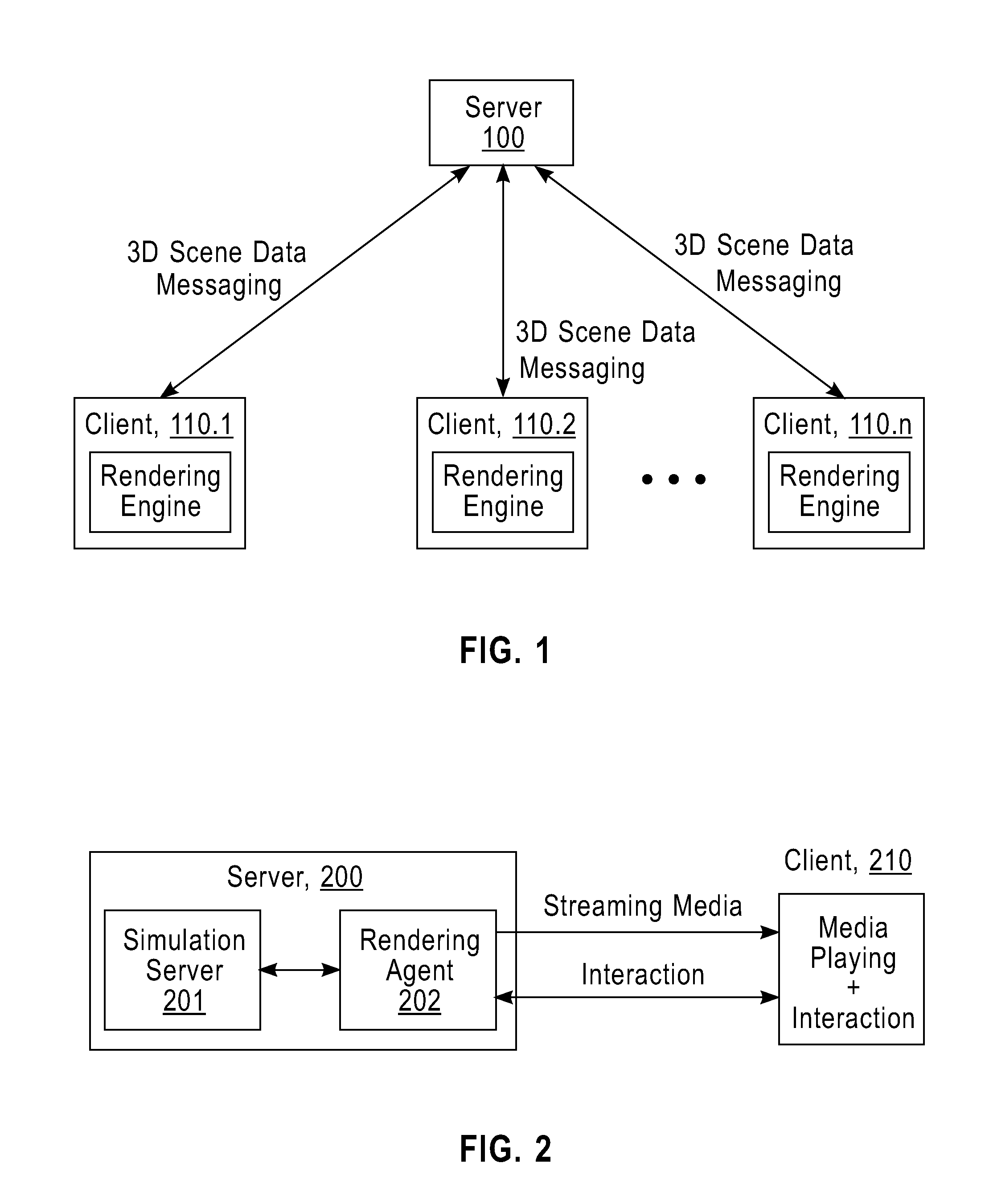 Method and system for providing images of a virtual world scene and method and system for processing the same