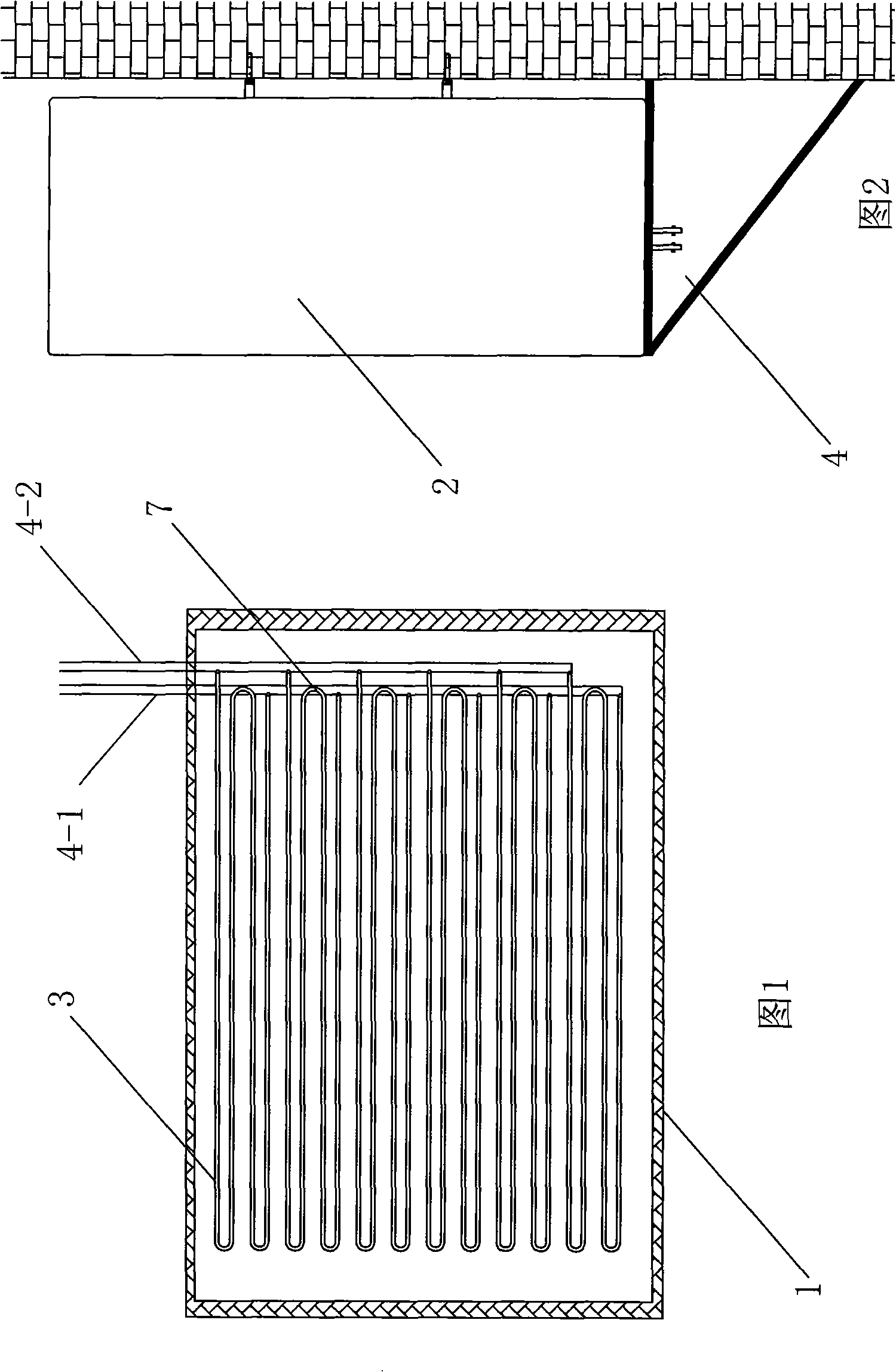Arrangement combination of U type pipe in solar water heater heat collection gate as well as overlapped design thereof