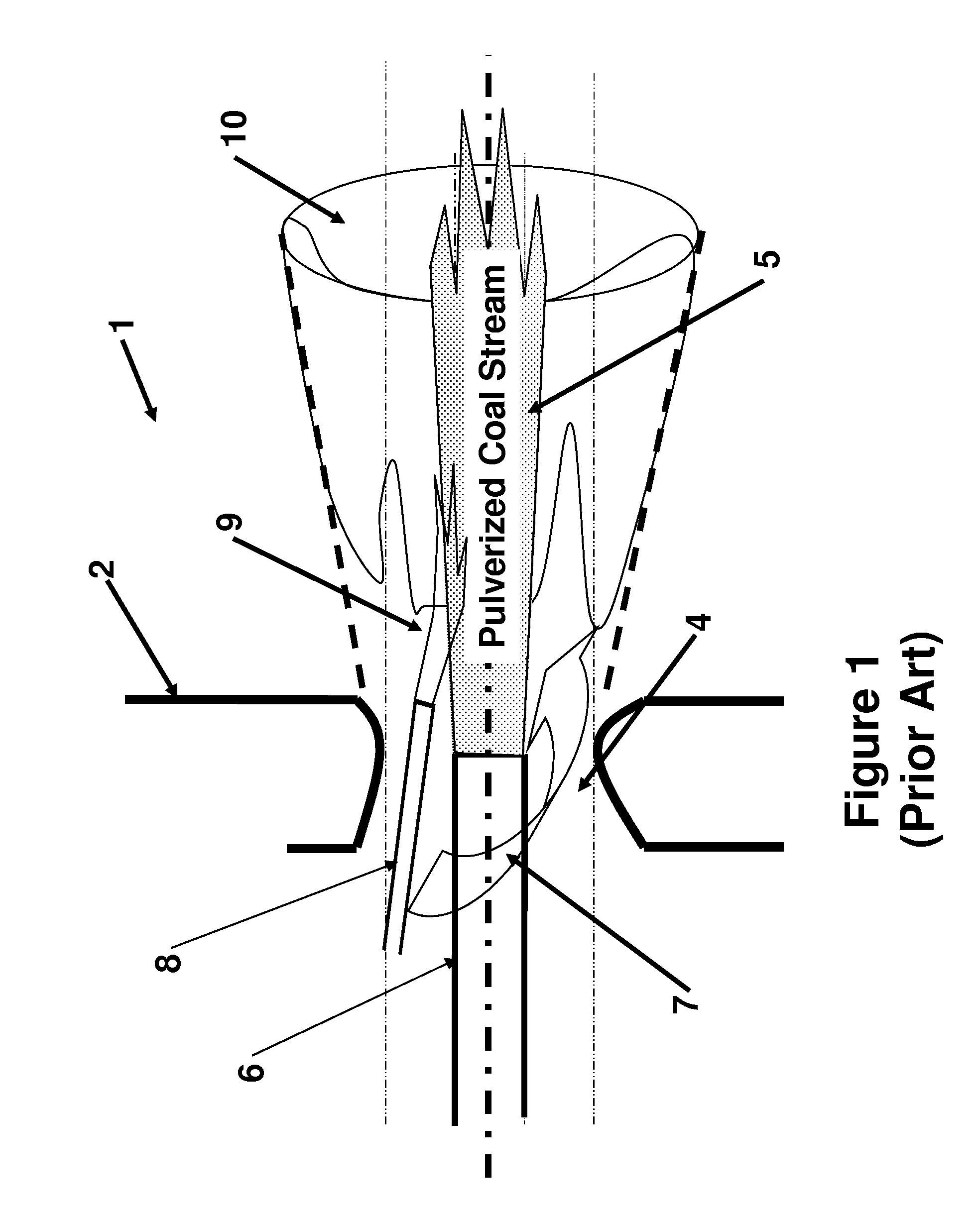 Method of Co-Firing Coal or Oil with a Gaseous Fuel in a Furnace
