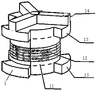 Modular building rotary clamping connecting node