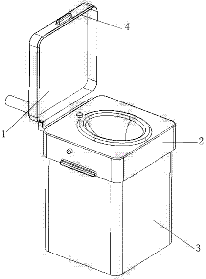 Movable pedestal toilet with washing and ventilation functions and application method thereof