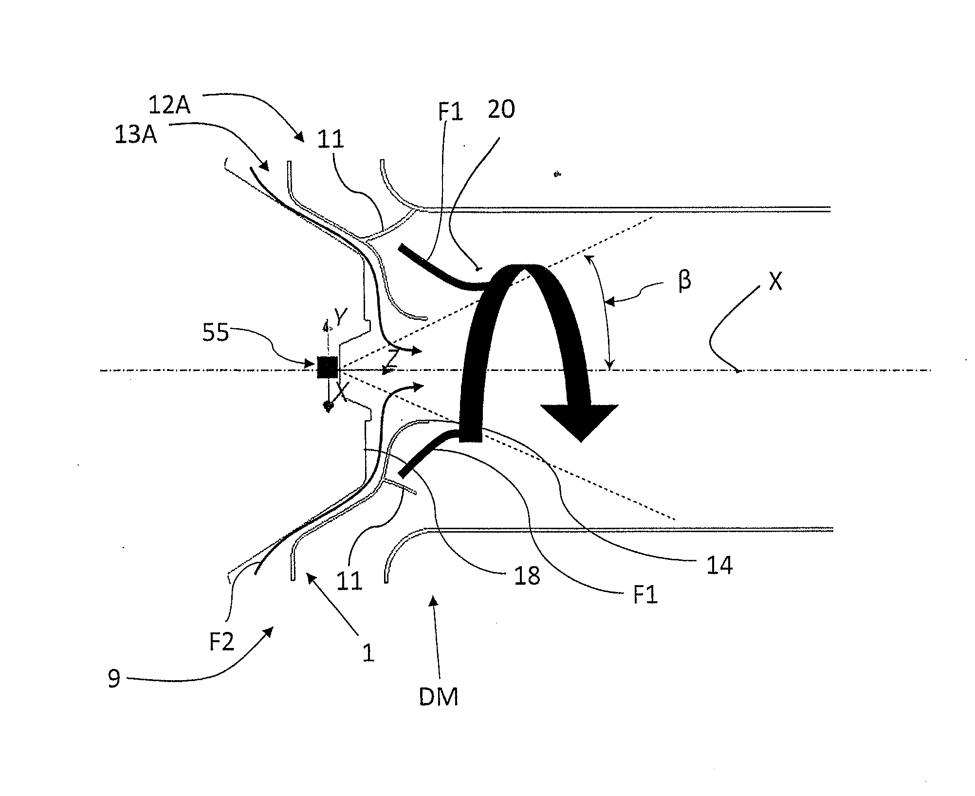 System for improving the purifying liquid evaporation in an axially symmetric dosing module for an scr device